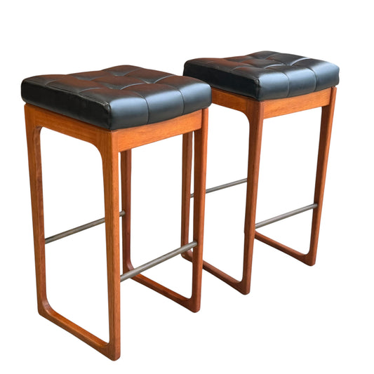 Vintage Pair of Gerald Easden Bar Stools Tasmanian Blackwood (Revive)