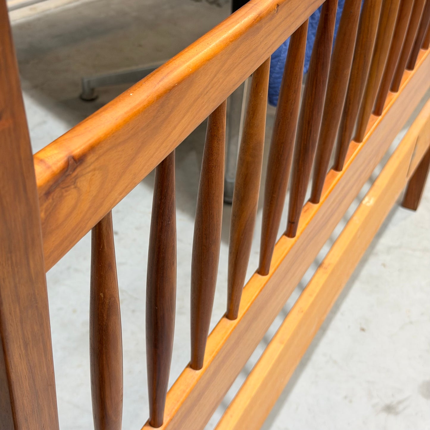 1960s Parker Nordic Double Bedhead in Solid Teak