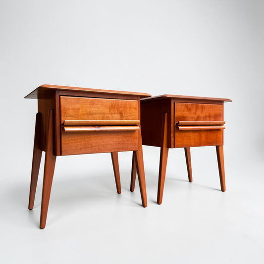 Pair of Myer Heritage Pasadena Bedside tables, 1950s, Solid Tasmanian Myrtle (Rediscover)