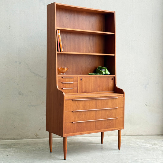 Danish Teak Bureau Bookcase Secretary Desk - Erik Petersen for EP Møbler (Refine)