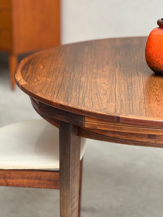 Dyrlund “Flip-Flap” Dining Table – Brazilian Rosewood – Ultra Rare (Revive)