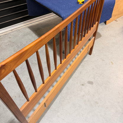 1960s Parker Nordic Double Bedhead in Solid Teak
