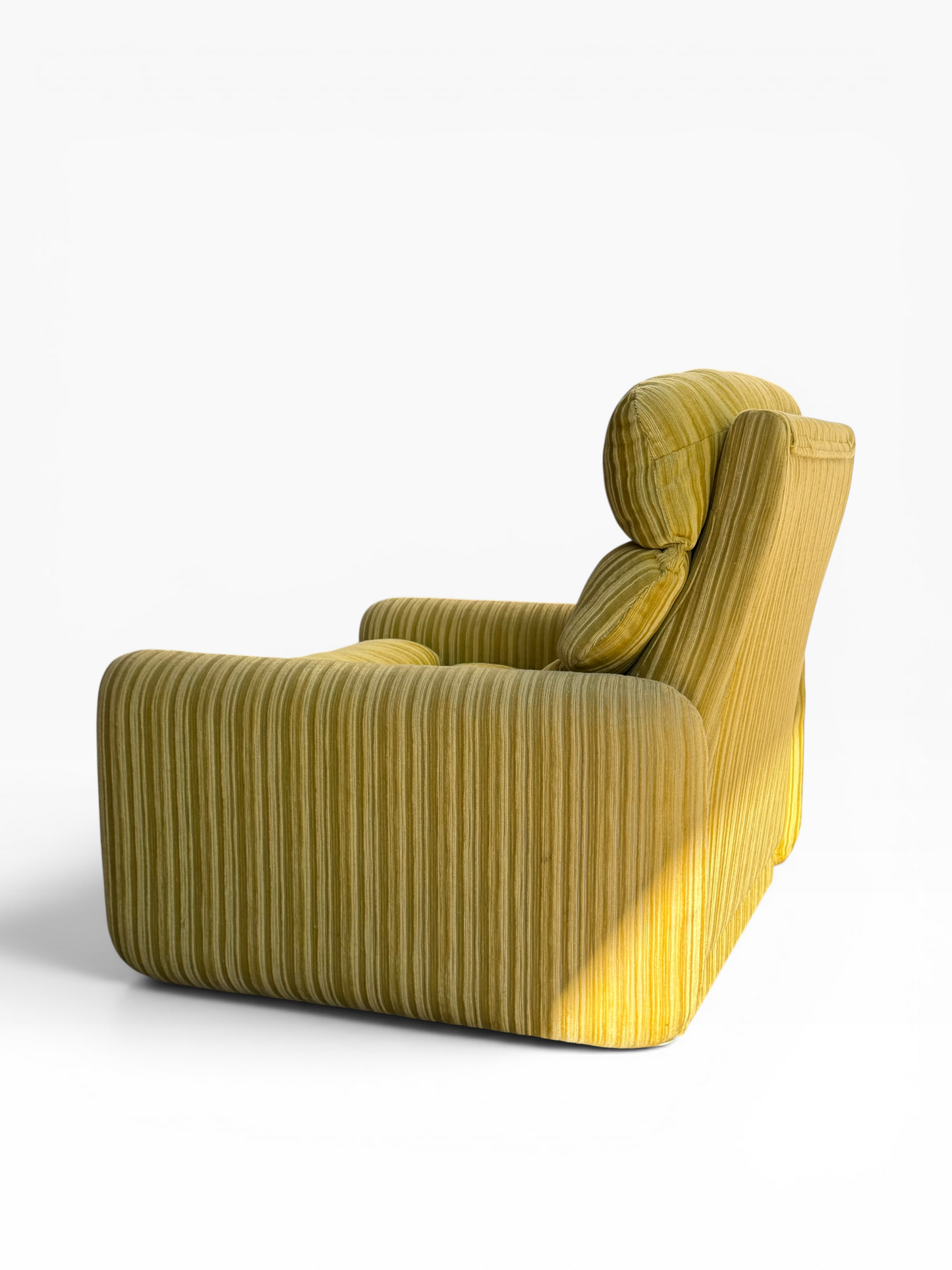 Tessa T7 Armchair Electric Chartreuse Ribbed Velvet (Revive)