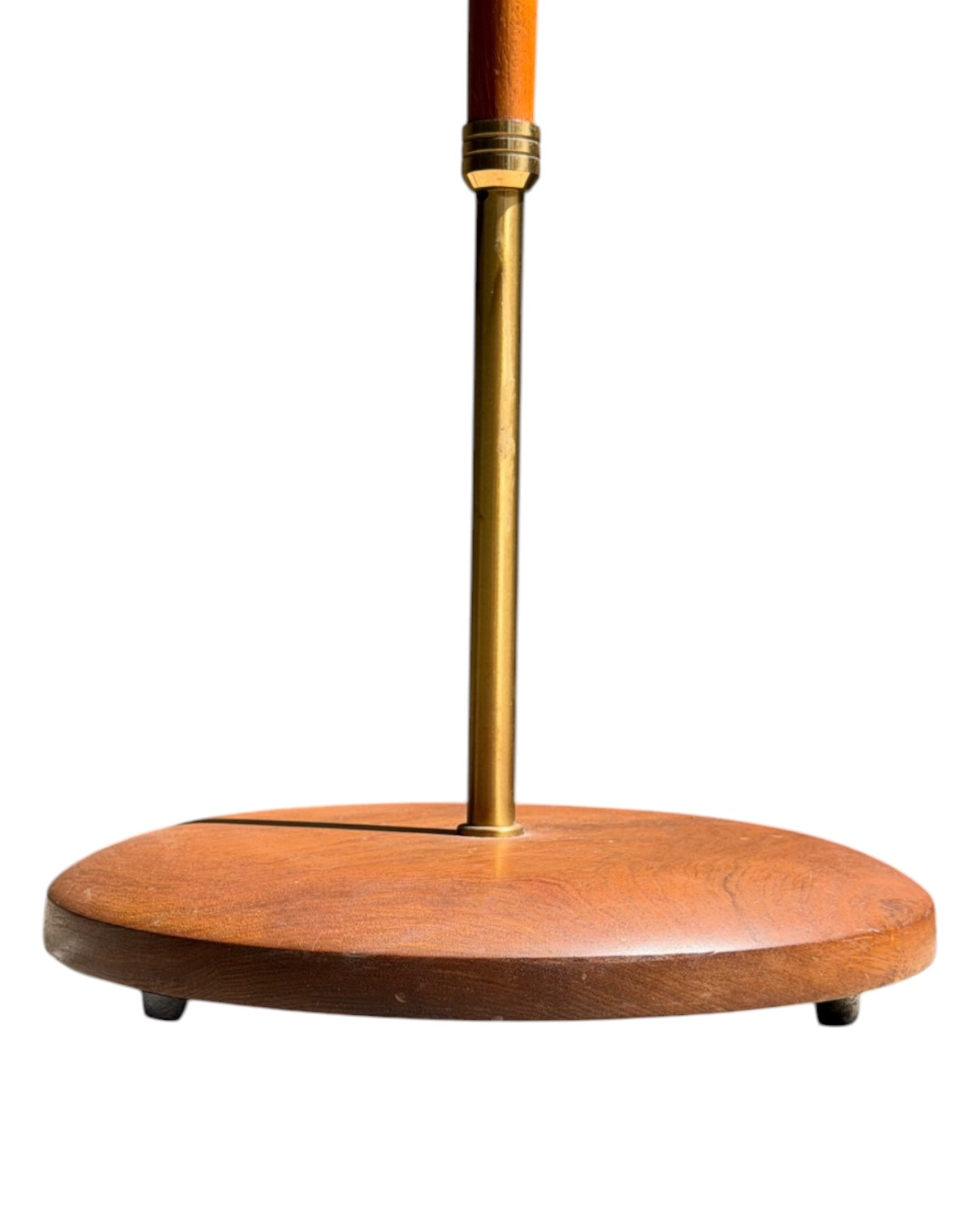 Exquisite Vintage Danish Teak & Brass Floor Lamp – Sculptural Mid-Century Masterpiece