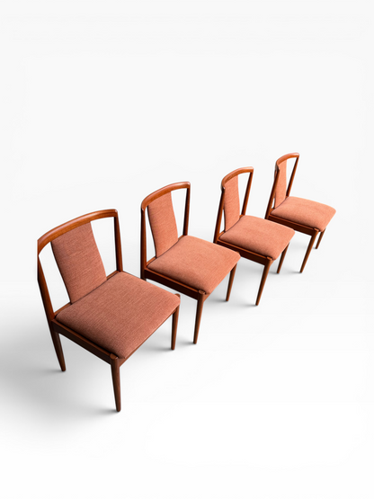 Fully Restored Parker T-Back Number 88 Dining Chairs Set of 4 - Terracotta (Rediscover)