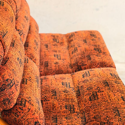 Vintage Tessa T4 Three-Seater Lounge – Burnt Orange Velvet