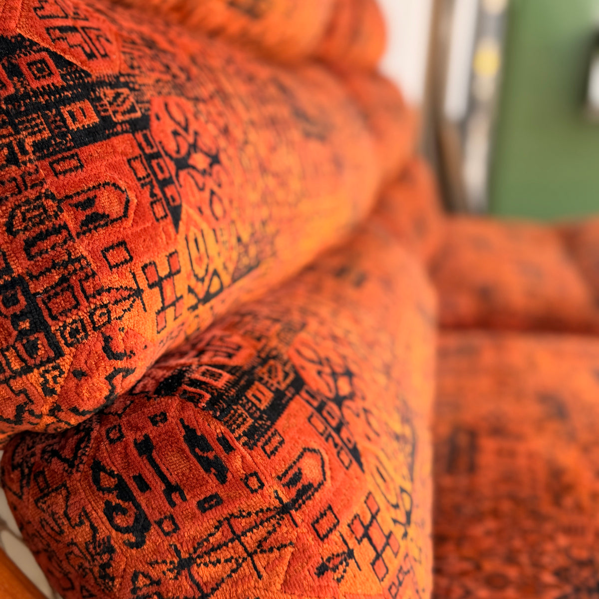 Vintage Tessa T4 Three-Seater Lounge – Burnt Orange Velvet