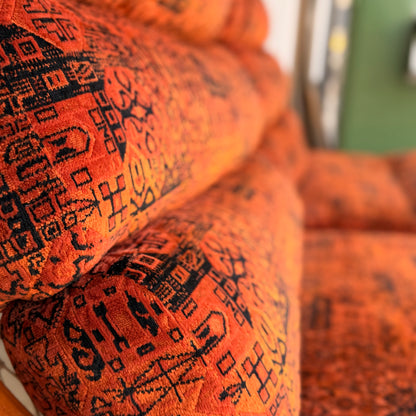 Vintage Tessa T4 Three-Seater Lounge – Burnt Orange Velvet