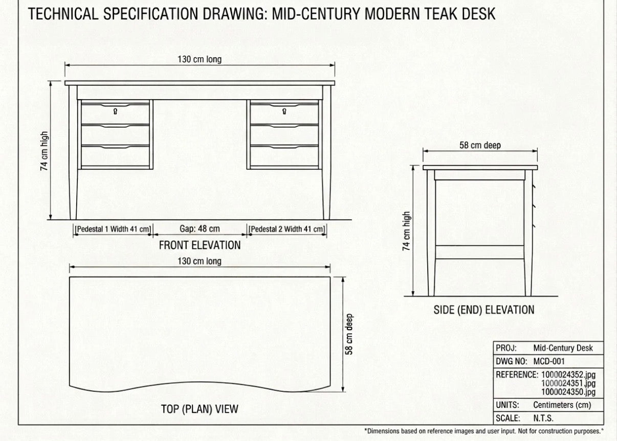 Danish Modern Teak Desk by Ejsing Møbelfabrik (Revive)