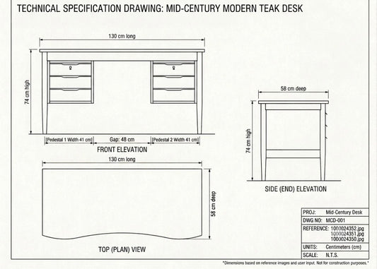 Danish Modern Teak Desk by Ejsing Møbelfabrik (Revive)