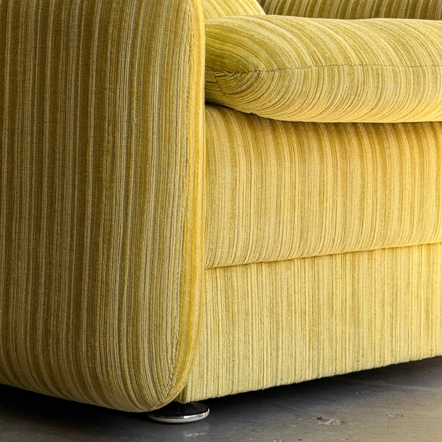 Tessa T7 Armchair Electric Chartreuse Ribbed Velvet (Revive)