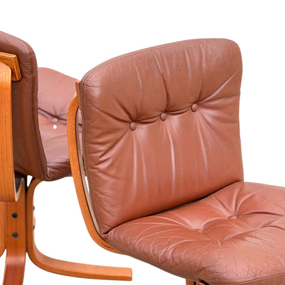 Rare Set of 4 Vintage Joe Rufenacht Lounge Chairs – Howe Leather