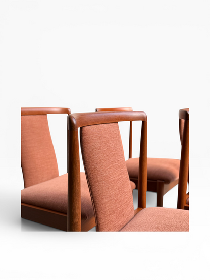 Fully Restored Parker T-Back Number 88 Dining Chairs Set of 4 - Terracotta (Rediscover)