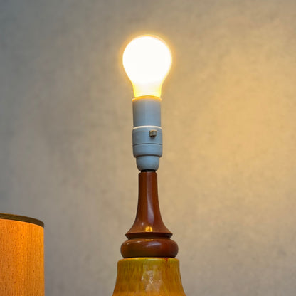 Vibrant Retro Drip Glaze Ceramic Table Lamp – Mid-Century Sunset Glow