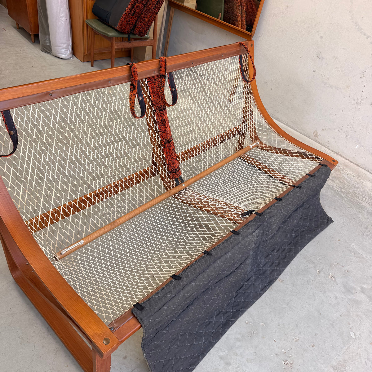 Vintage Tessa T4 Three-Seater Lounge – Burnt Orange Velvet