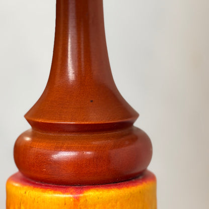 Vibrant Retro Drip Glaze Ceramic Table Lamp – Mid-Century Sunset Glow