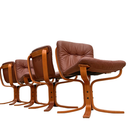 Rare Set of 4 Vintage Joe Rufenacht Lounge Chairs – Howe Leather