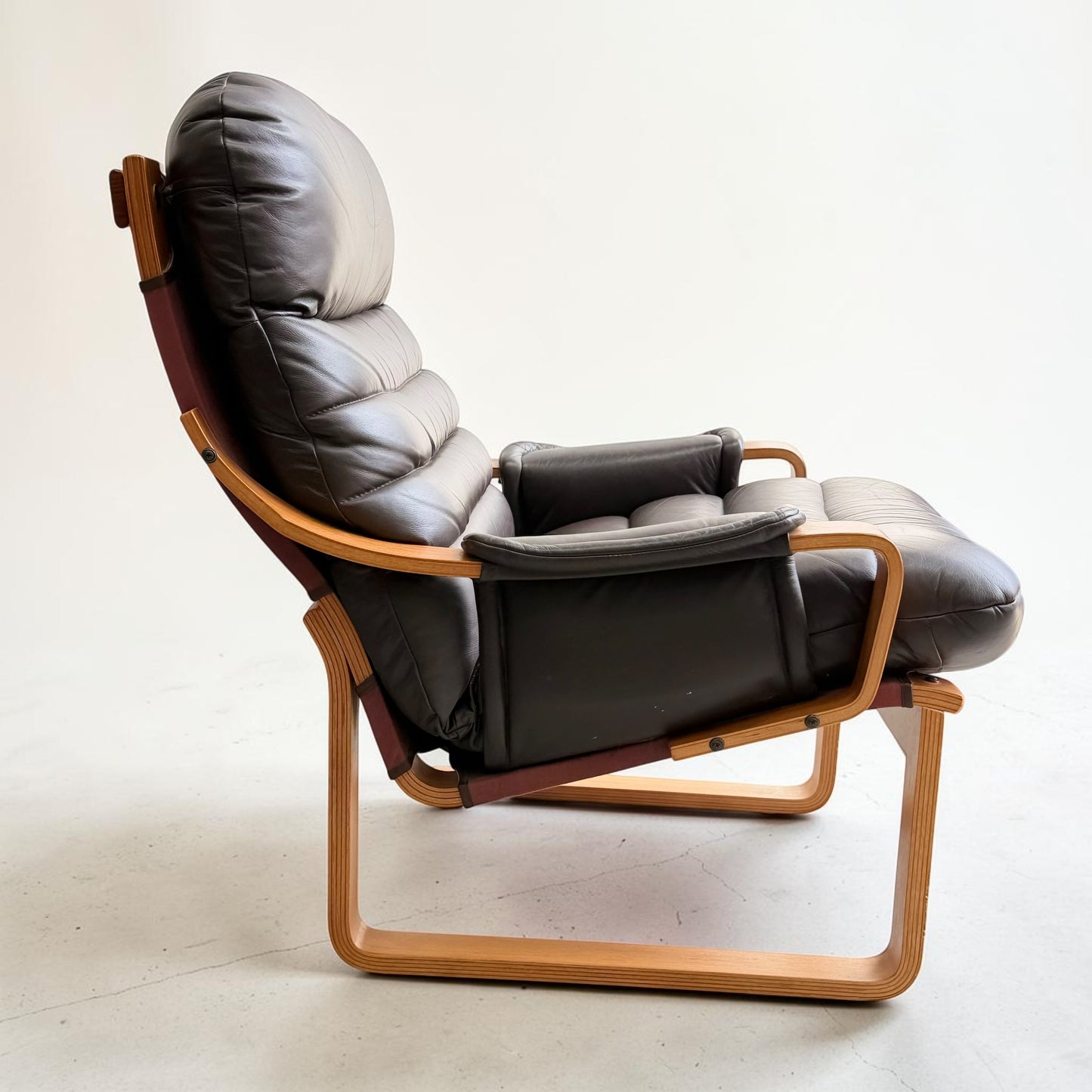 Pair of Tessa Austin Chocolate Brown Leather Armchairs (Revive)