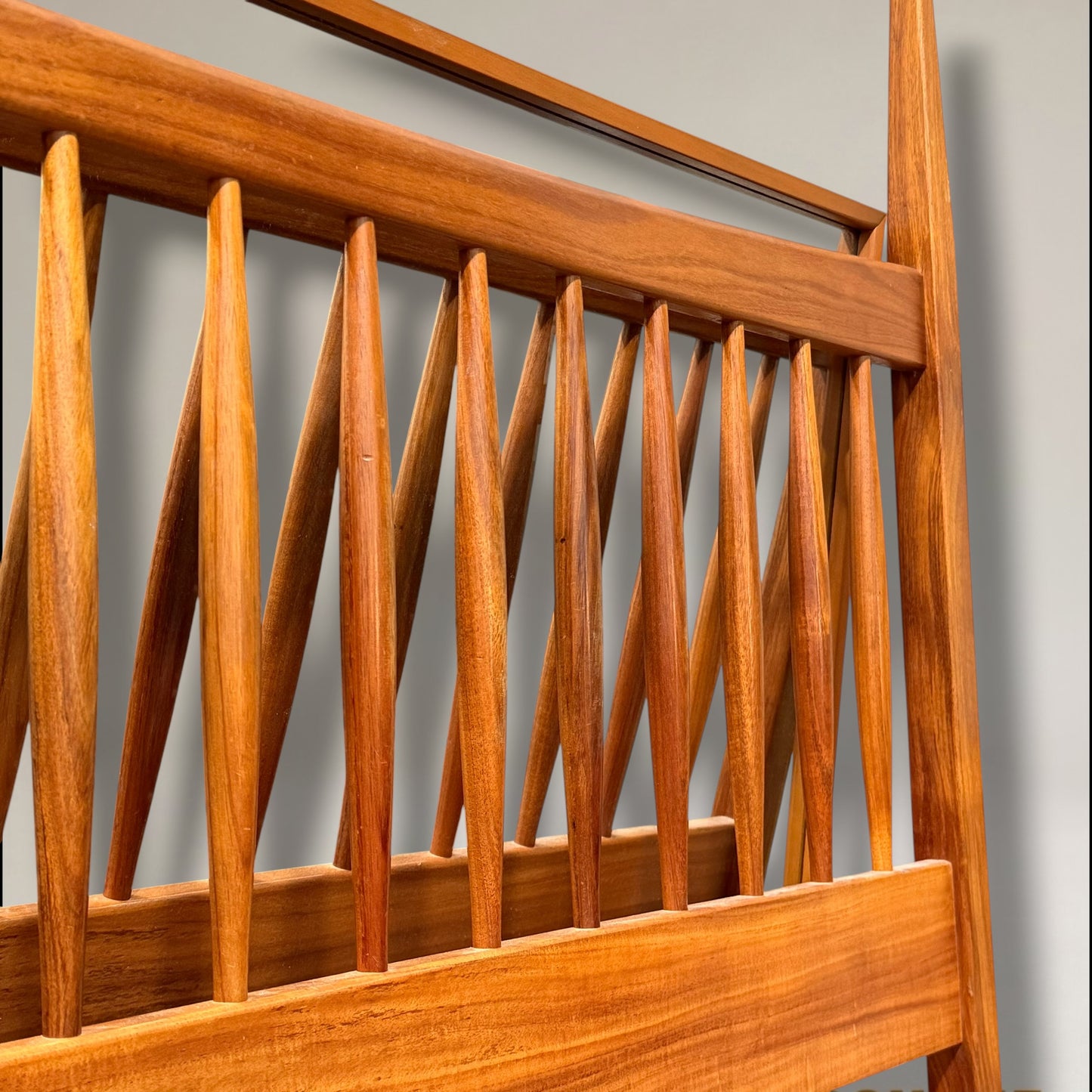 1960s Parker Nordic Double Bedhead in Solid Teak