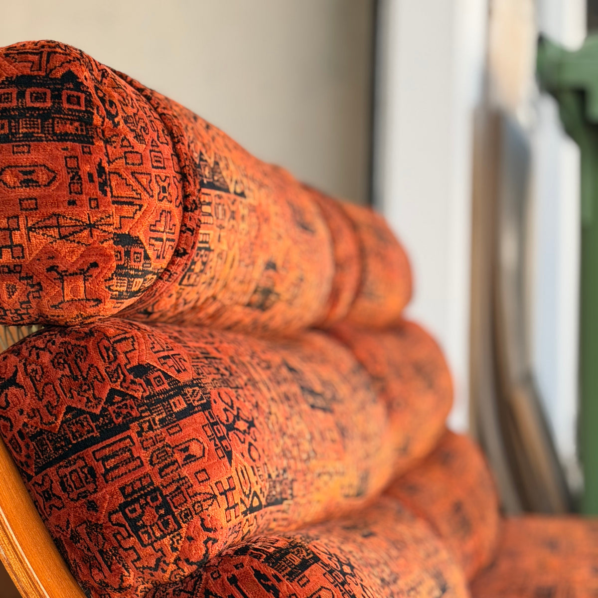 Vintage Tessa T4 Three-Seater Lounge – Burnt Orange Velvet