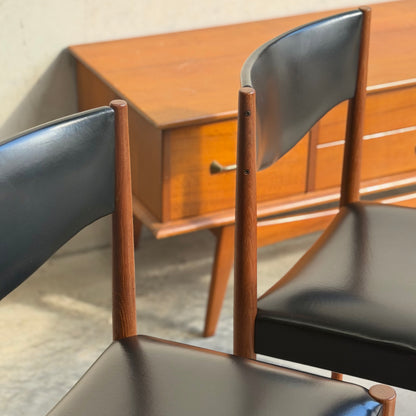 Relocation Clearance: Parker Number 62 Dining Chairs – Original Black Vinyl - Set of 8 (Chairs Only)