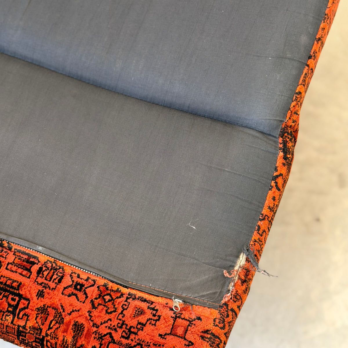 Vintage Tessa T4 Three-Seater Lounge – Burnt Orange Velvet