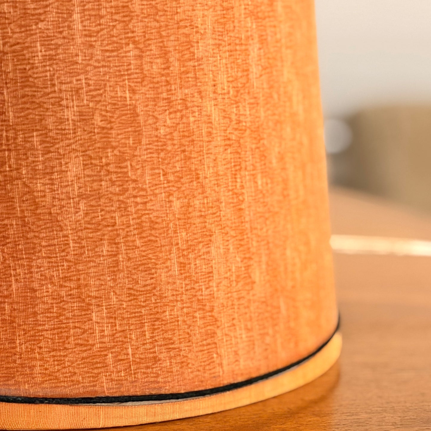 Mid-Century Fat Lava Ceramic Table Lamp – Vibrant Orange & Brown 1960s/1970s Vintage