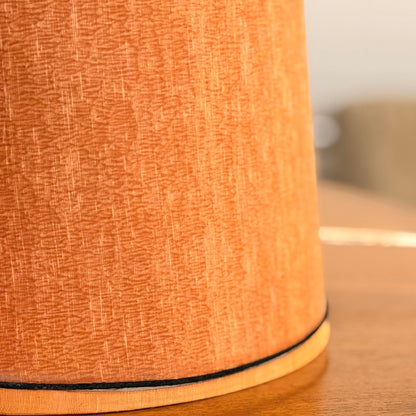 Mid-Century Fat Lava Ceramic Table Lamp – Vibrant Orange & Brown 1960s/1970s Vintage