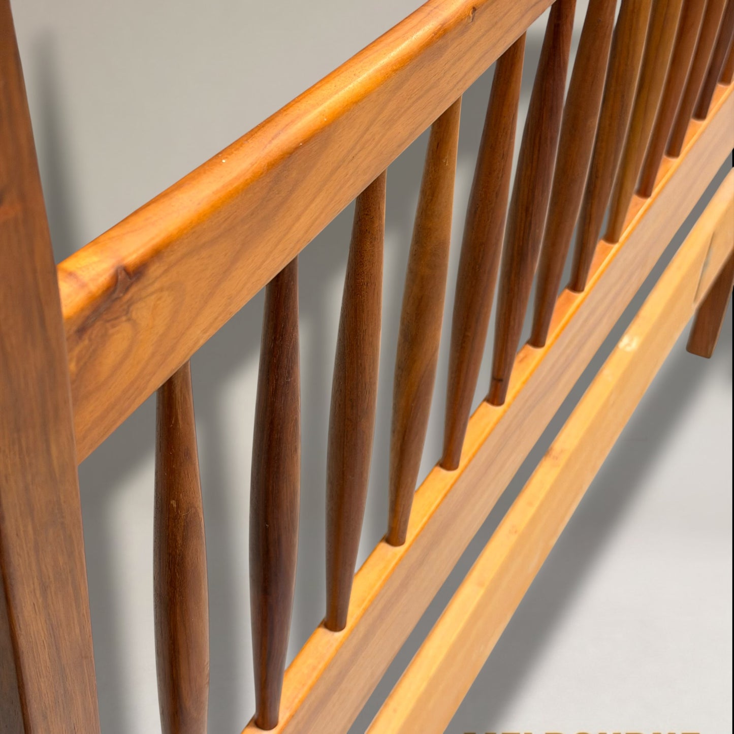1960s Parker Nordic Double Bedhead in Solid Teak