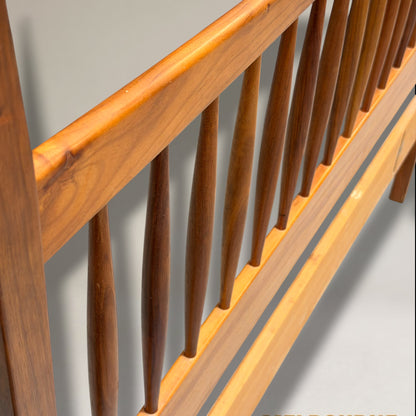 1960s Parker Nordic Double Bedhead in Solid Teak