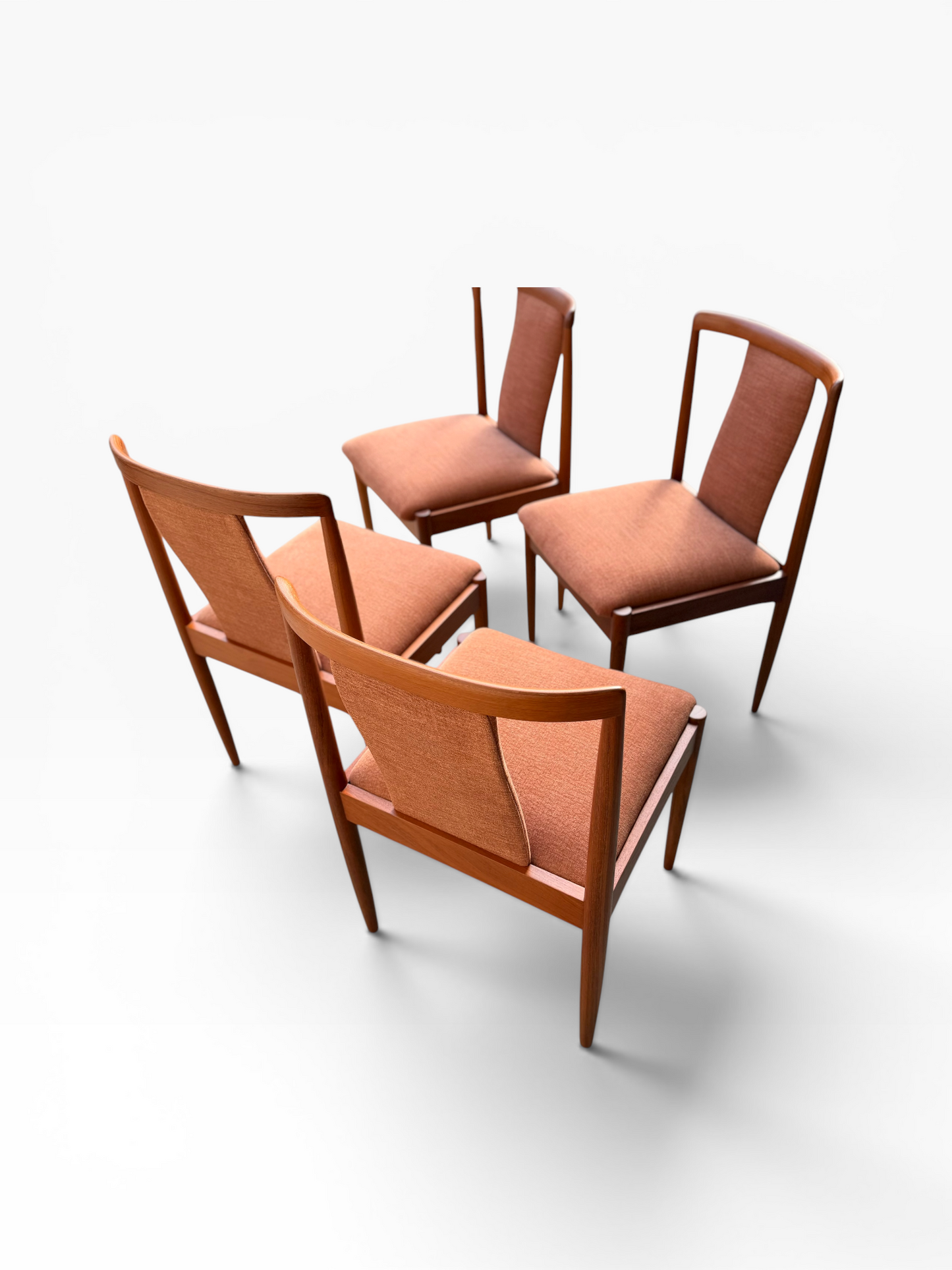 Fully Restored Parker T-Back Number 88 Dining Chairs Set of 4 - Terracotta (Rediscover)
