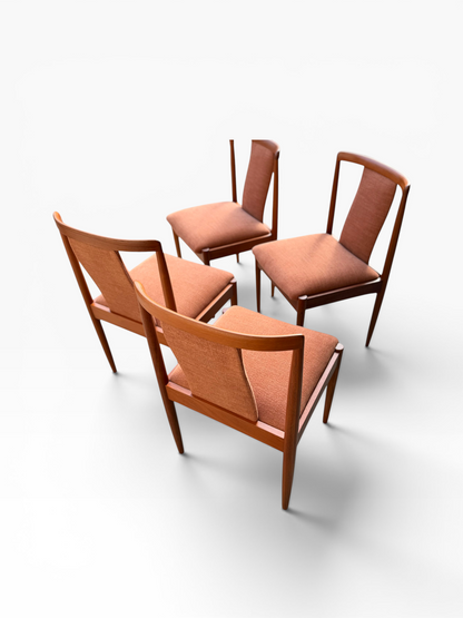 Fully Restored Parker T-Back Number 88 Dining Chairs Set of 4 - Terracotta (Rediscover)