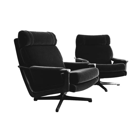 COMING SOON! Pair Tessa T21 Swivel Armchairs in Velvet Mareeba Bark Price Per Chair