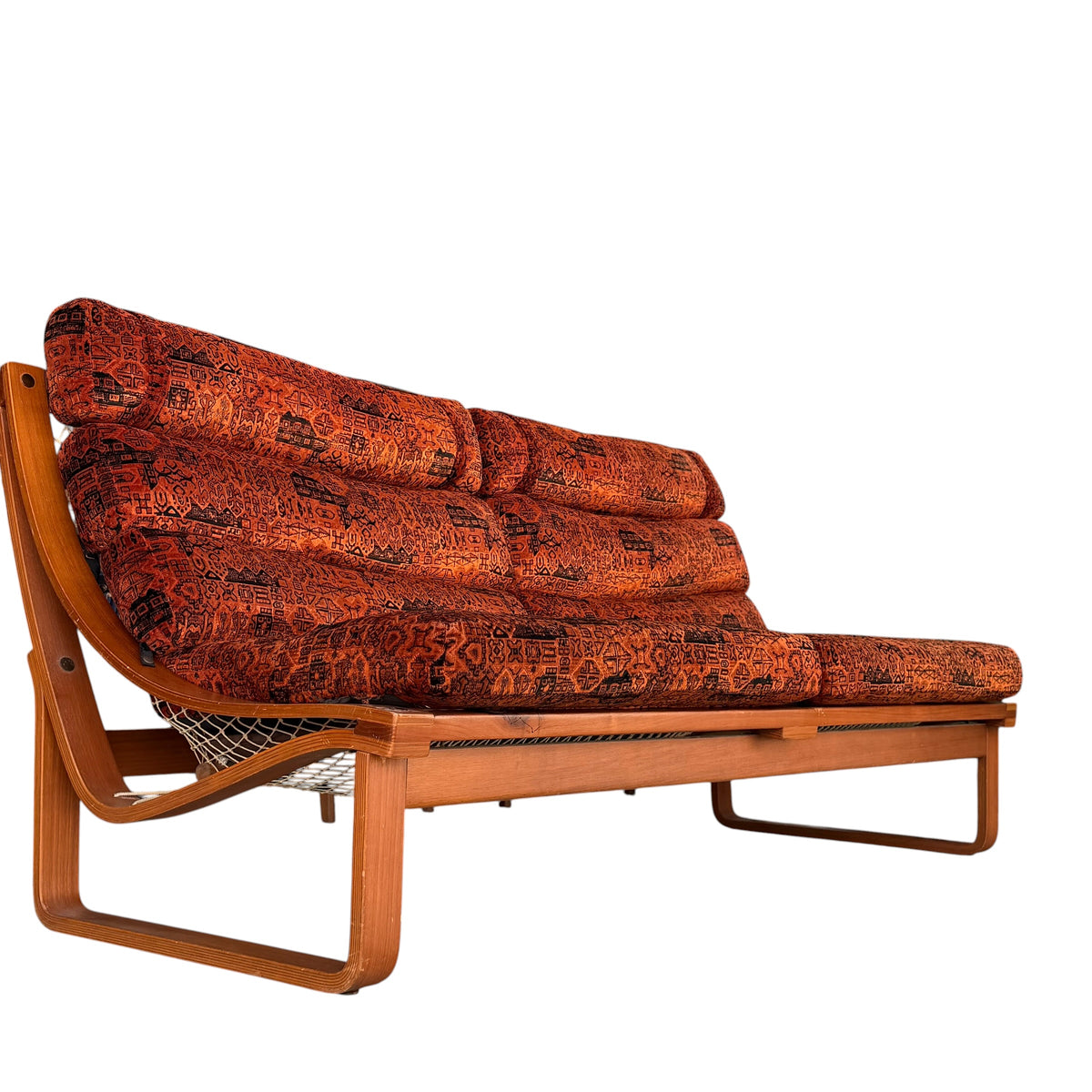 Vintage Tessa T4 Three-Seater Lounge – Burnt Orange Velvet