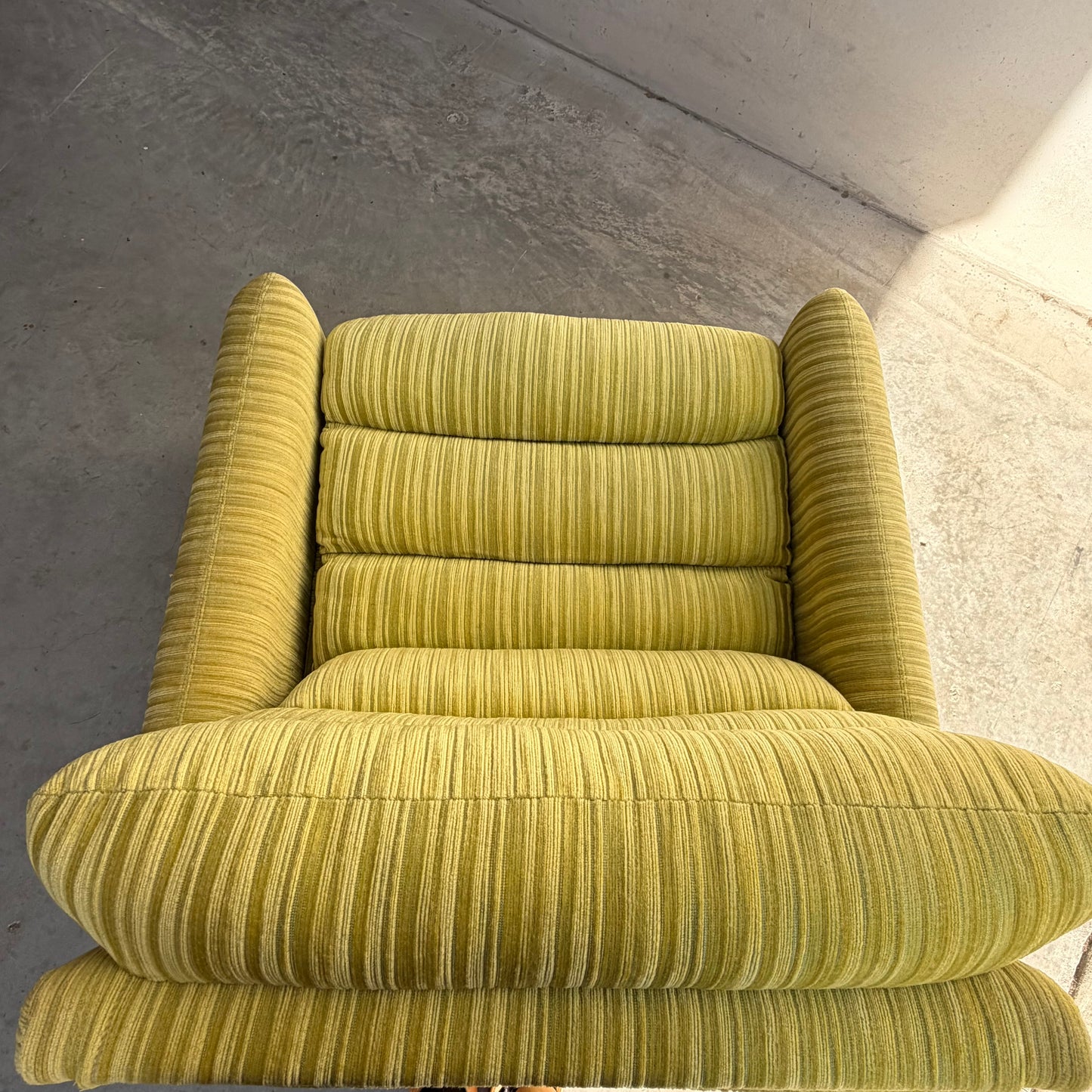 Tessa T7 Armchair Electric Chartreuse Ribbed Velvet (Revive)