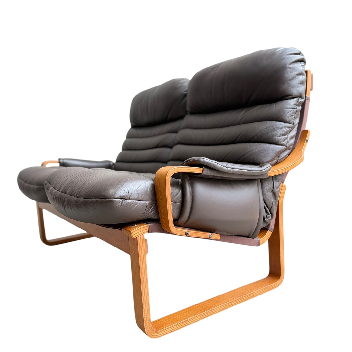 2 Seater Tessa Austin Chocolate Brown Leather Sofa (Revive)
