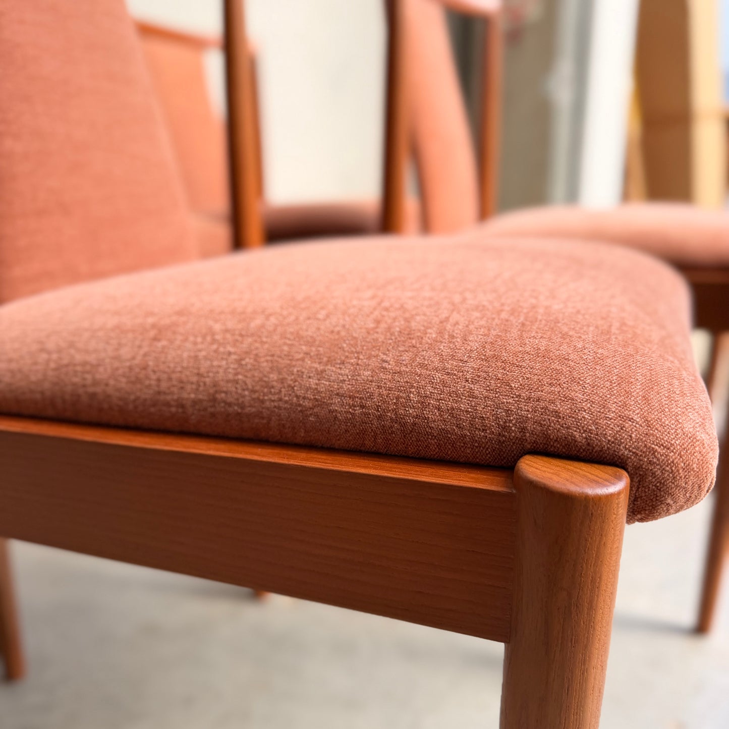 Fully Restored Parker T-Back Number 88 Dining Chairs Set of 4 - Terracotta (Rediscover)