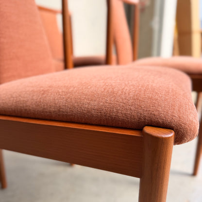 Fully Restored Parker T-Back Number 88 Dining Chairs Set of 4 - Terracotta (Rediscover)