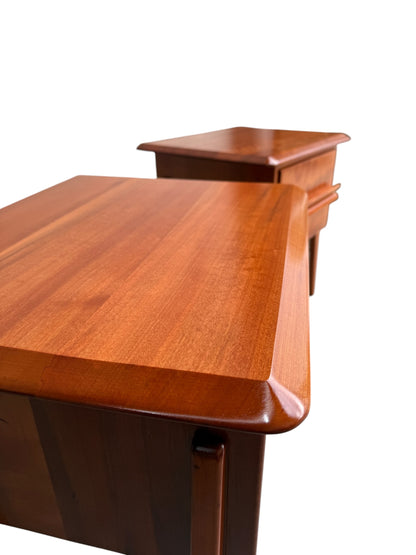 Pair of Myer Heritage Pasadena Bedside tables, 1950s, Solid Tasmanian Myrtle (Rediscover)