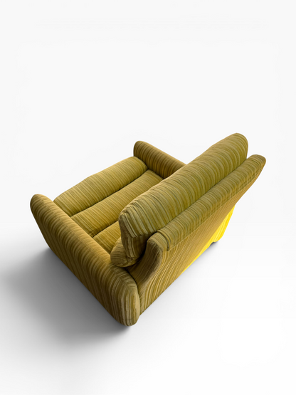 Tessa T7 Armchair Electric Chartreuse Ribbed Velvet (Revive)
