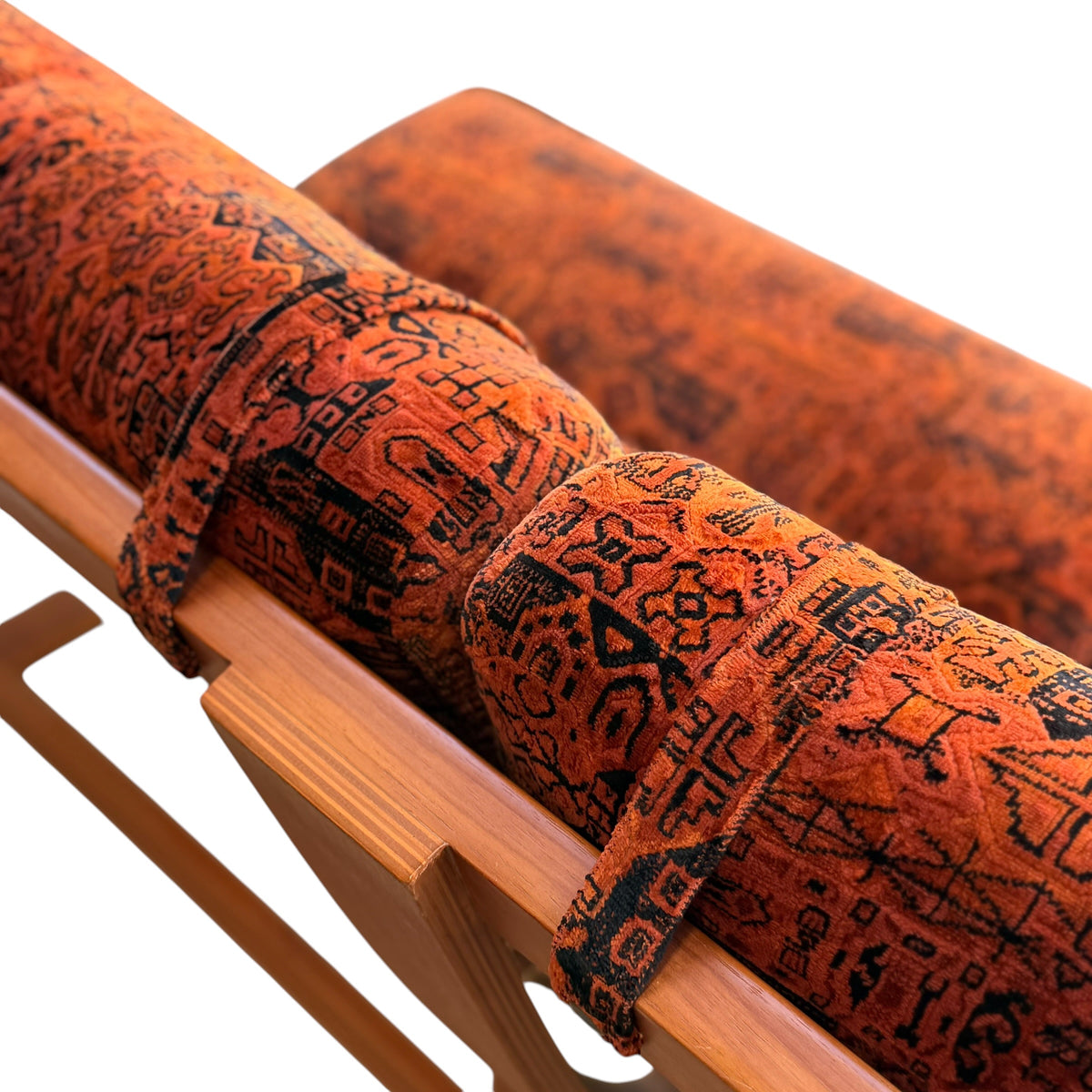 Vintage Tessa T4 Three-Seater Lounge – Burnt Orange Velvet