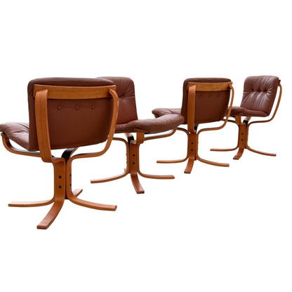 Rare Set of 4 Vintage Joe Rufenacht Lounge Chairs – Howe Leather
