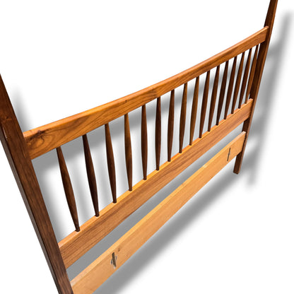 1960s Parker Nordic Double Bedhead in Solid Teak