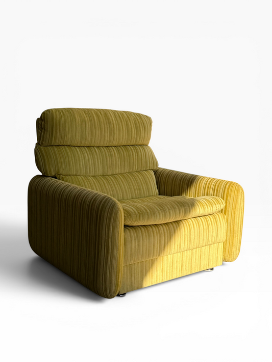 Tessa T7 Armchair Electric Chartreuse Ribbed Velvet (Revive)