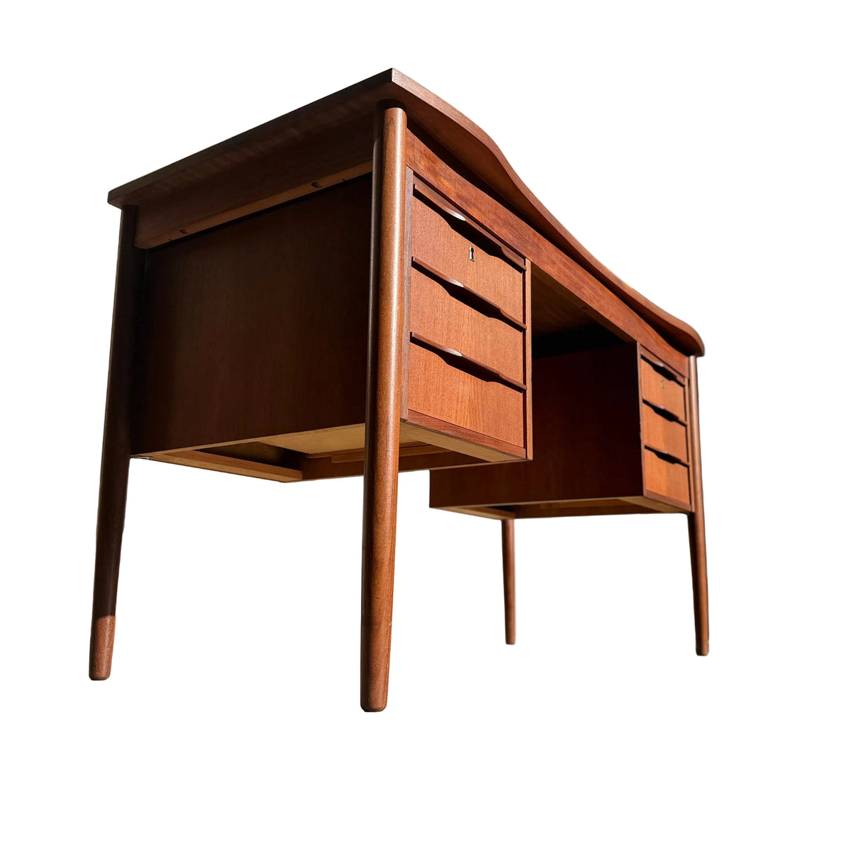 Danish Mid Century Modern Teak Desk by Easing Møbelfabrik