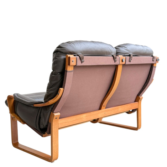 2 Seater Tessa Austin Chocolate Brown Leather Sofa (Revive)
