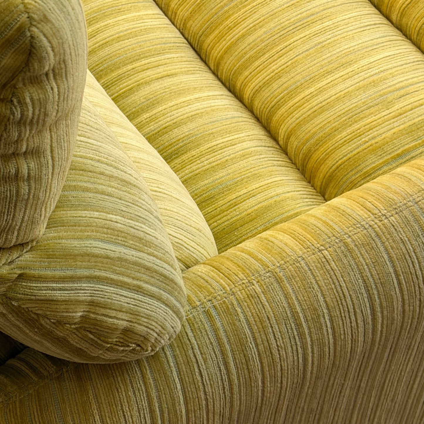 Tessa T7 Armchair Electric Chartreuse Ribbed Velvet (Revive)