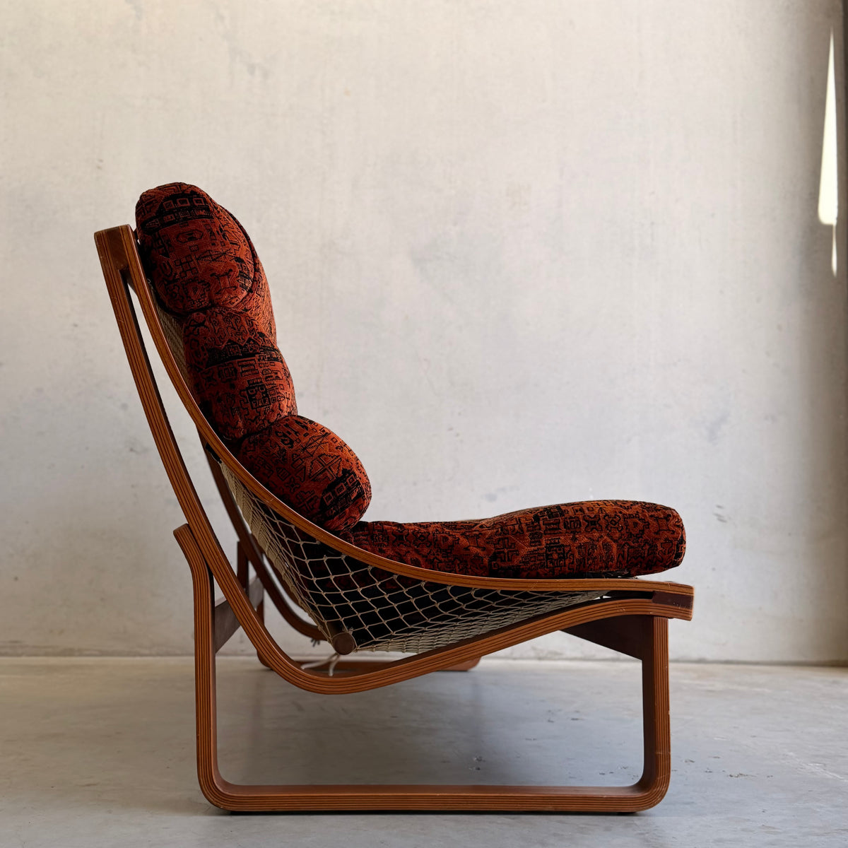 Vintage Tessa T4 Three-Seater Lounge – Burnt Orange Velvet