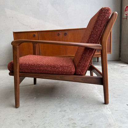 1960S TOOTHILL SOLID AFROMOSIA / TEAK WENTWORTH ARMCHAIR