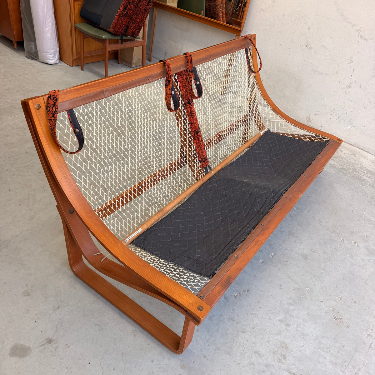 Vintage Tessa T4 Three-Seater Lounge – Burnt Orange Velvet